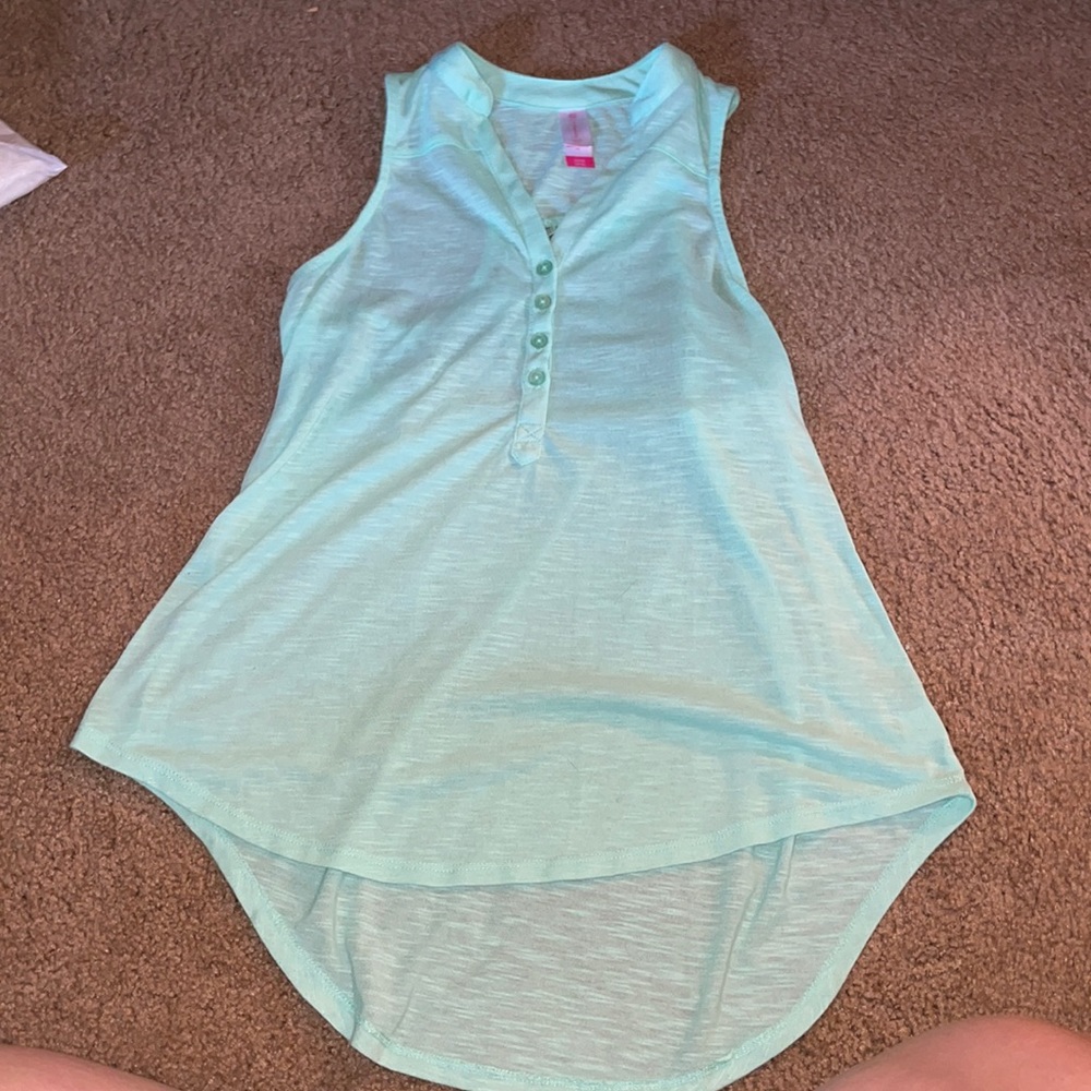 Teel blue tank top